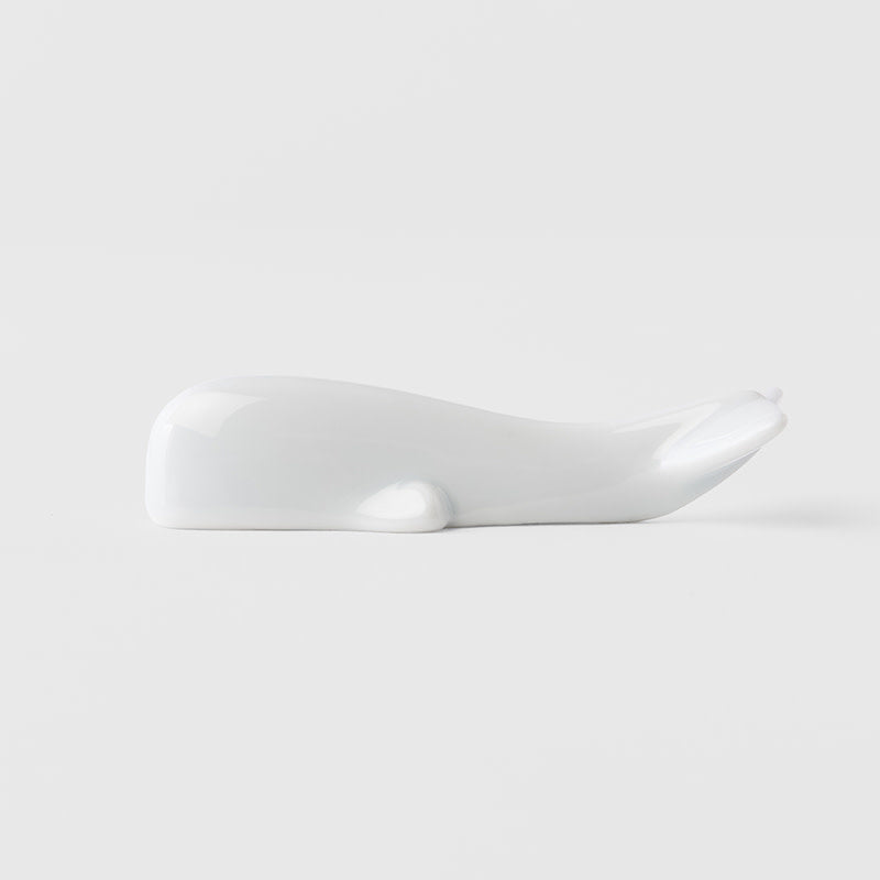 Chopstick Rest Pure White Glaze Whale