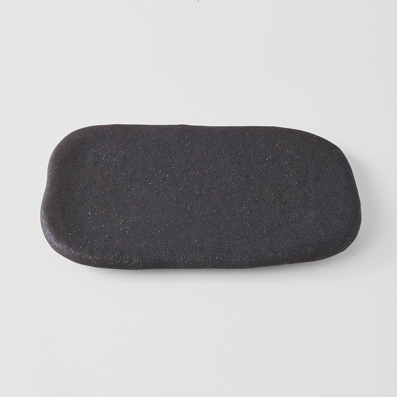 Plate Rectangular 22x13cm Stone Slab Design