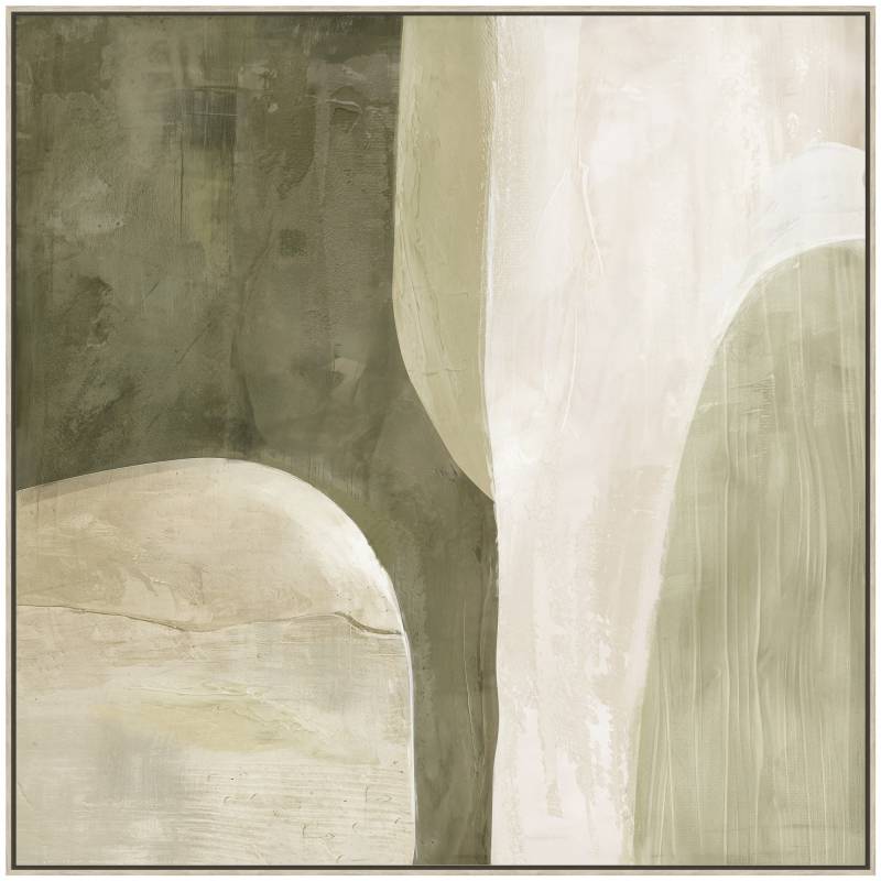 Green Abstract Framed Artwork 80cm