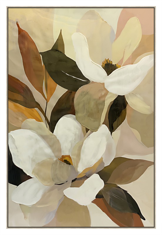 Magnolia Lumina Framed Artwork 120cm