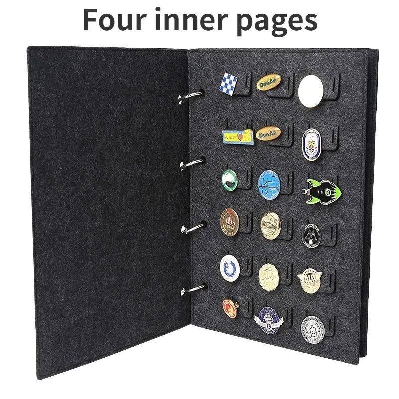 Felt Jewelry Display Book for Pin and Brooch Storage, Compact and Portable Organizer