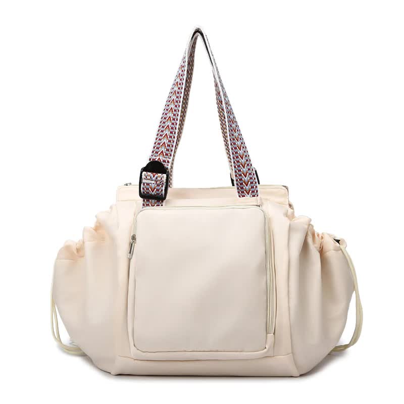 Beige Convertible Multifunctional Baby Cradle Travel Bag – Women’s Backpack, Shoulder Bag, Mummy Bag with Expandable Storage