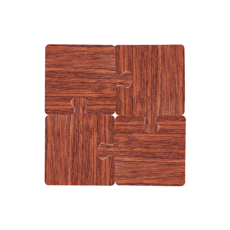 Reddish Brown Natural Black Walnut Wooden Coasters, Heat-Resistant Tea Cup Pads, Puzzle-Shaped Drink Mats, Eco-Friendly Tea Accessories Set