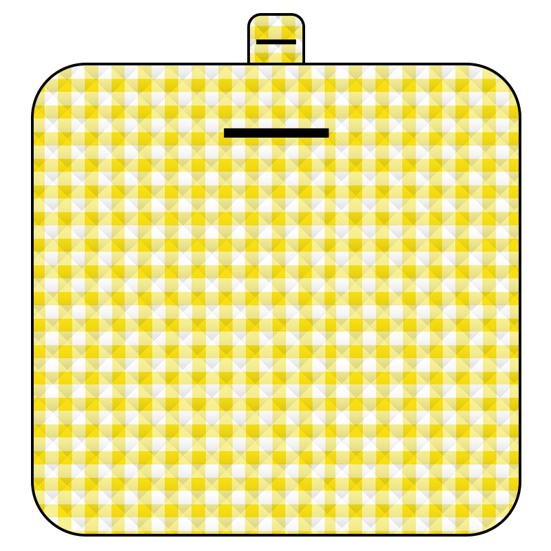 Thickened Waterproof Picnic Blanket - Portable Outdoor Beach Mat for Camping and Hiking 150*200cm(Yellow plaid)