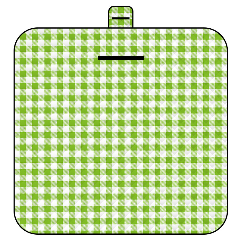 Thickened Waterproof Picnic Blanket - Portable Outdoor Beach Mat for Camping and Hiking 150*200cm(Green Plaid)