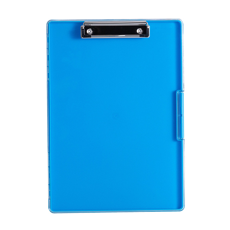 Blue A4 Plastic Document Storage Clipboard - Portable and Durable