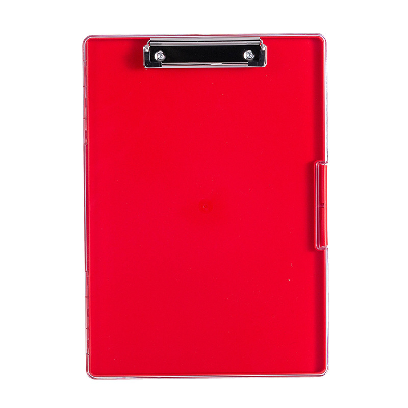 Red A4 Plastic Document Storage Clipboard - Portable and Durable