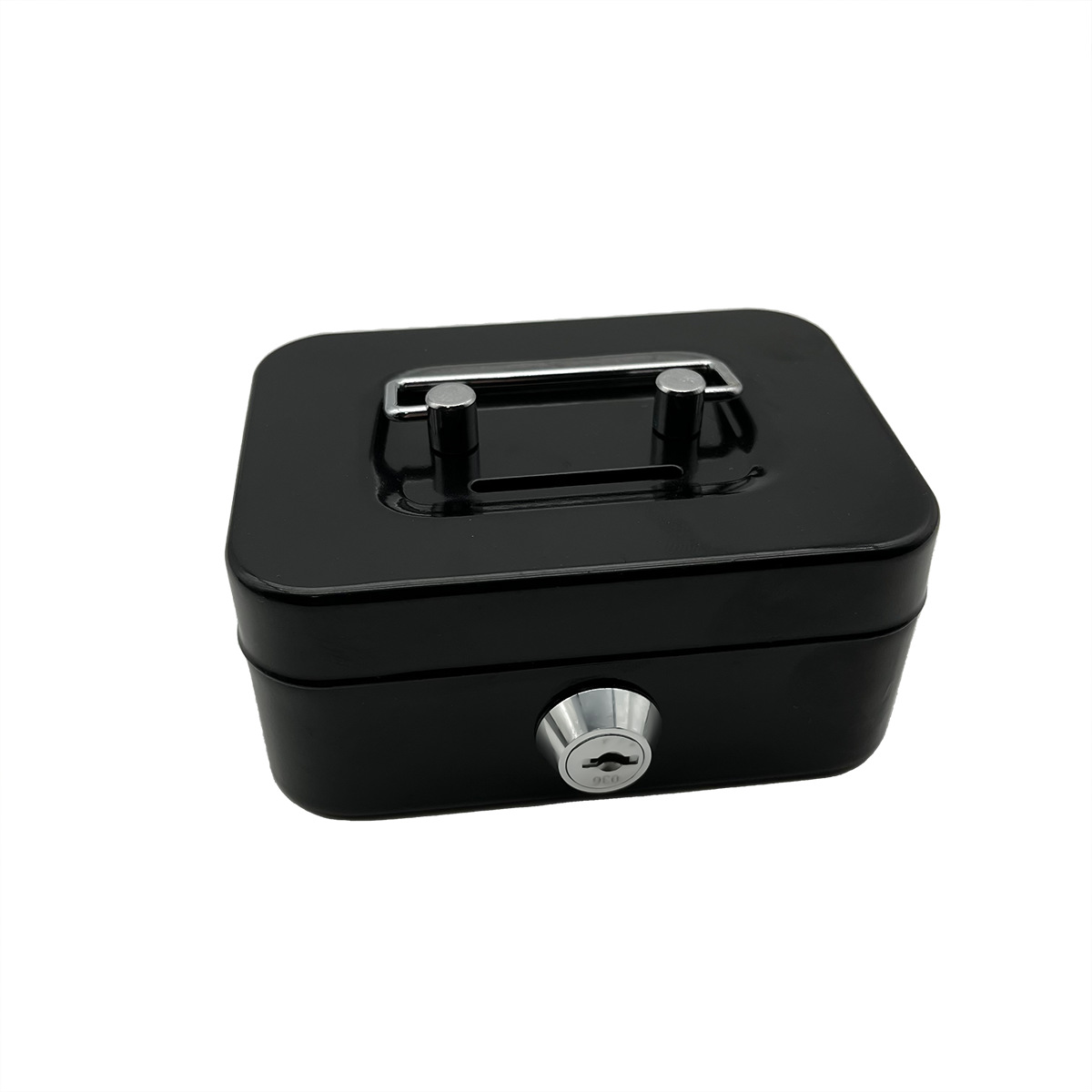2PCS/Black Mini Lockable Cash Box with Handle - Secure Money Storage Box