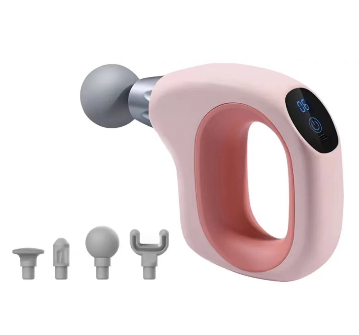 Pink Handheld Massage Gun - Compact and Portable, Adjustable Speed for Muscle Relief