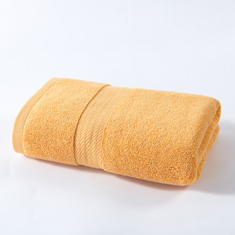 Orange Premium Thick Cotton Bath Towel for Adults - Soft and Absorbent Bathroom Towel