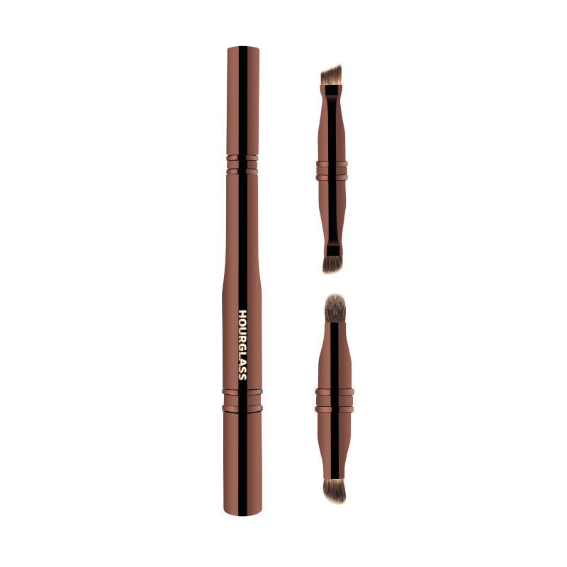 Versatile 4-in-1 Portable Makeup Brush  - Eyeshadow & Eyebrow Brushes for Flawless Looks