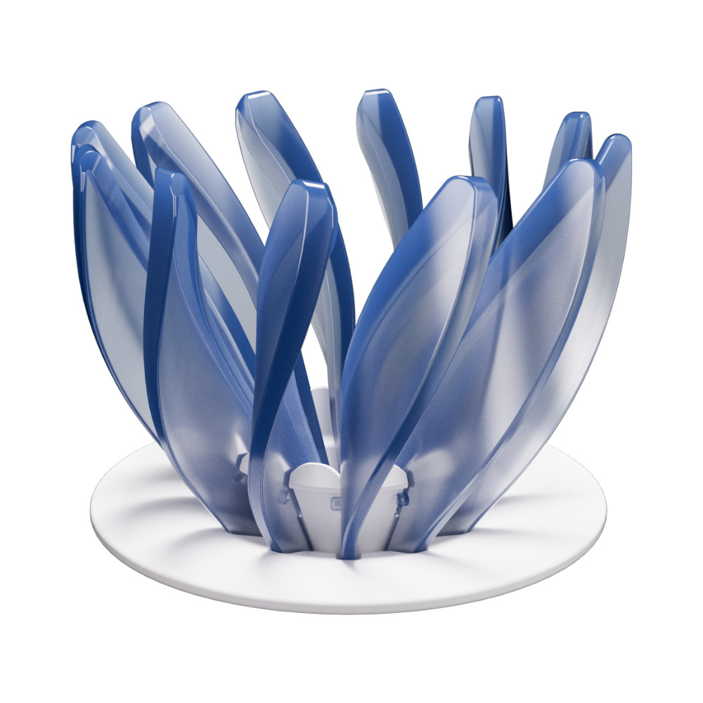 V60 Pour Over Coffee Dripper - Heat Resistant Brew Filter Cone - Blue(White Base)