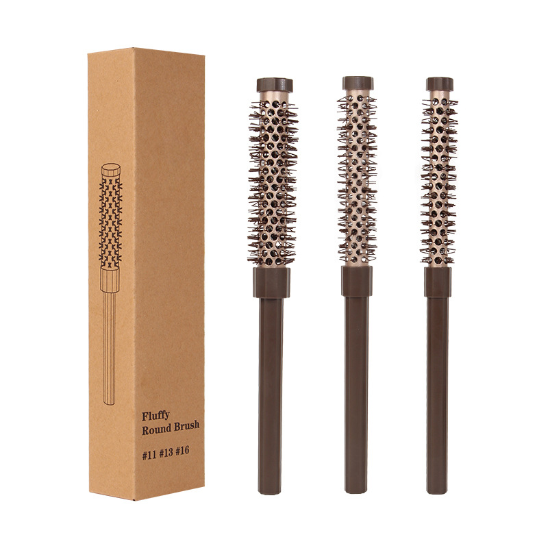 Fluffy Round Hair Brush Set #11 #13 #16 - Volumizing Ceramic Styling Tools for Salon-Perfect Blowouts