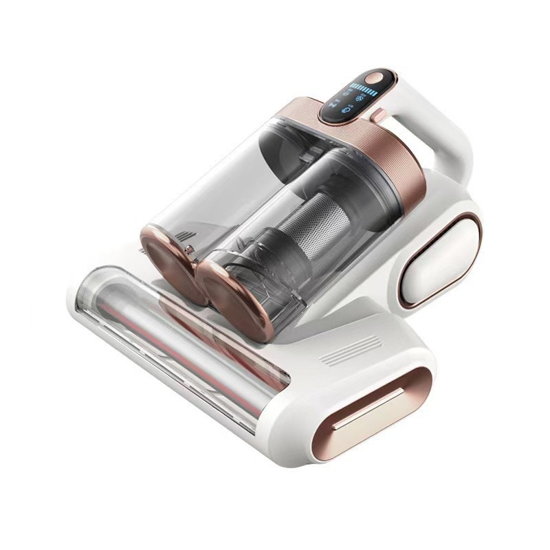 LF-LP018 White Cordless Mite Vacuum Cleaner with LED Display - Powerful 120W Cleaning