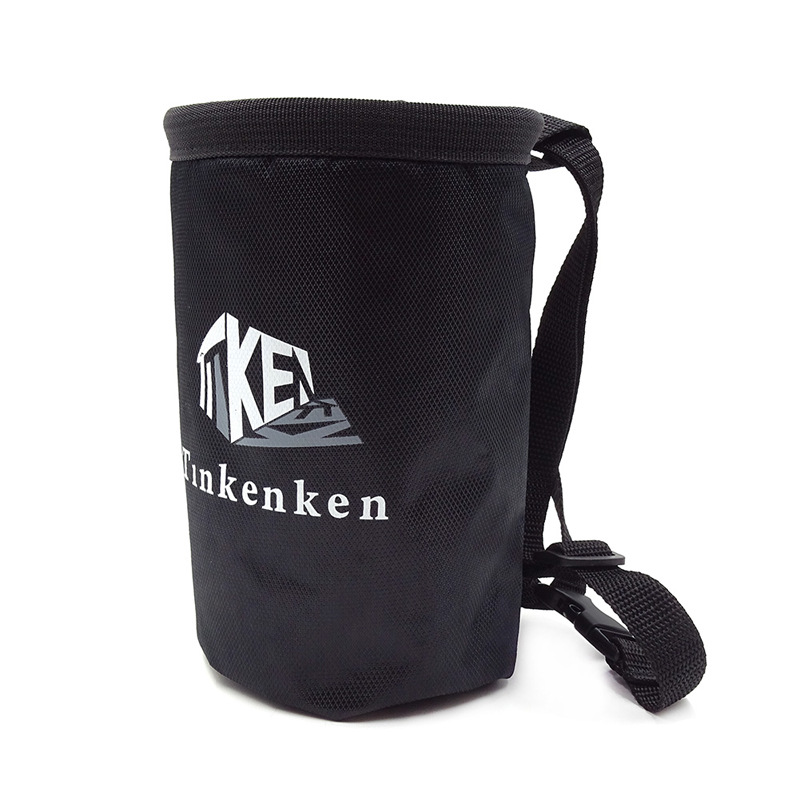 2PCS Black Professional Rock Climbing Gear Bag - 840D Heavy Duty Oxford Cloth Waist Pouch for Mountaineering, Bouldering, and Outdoor Equipment Storage