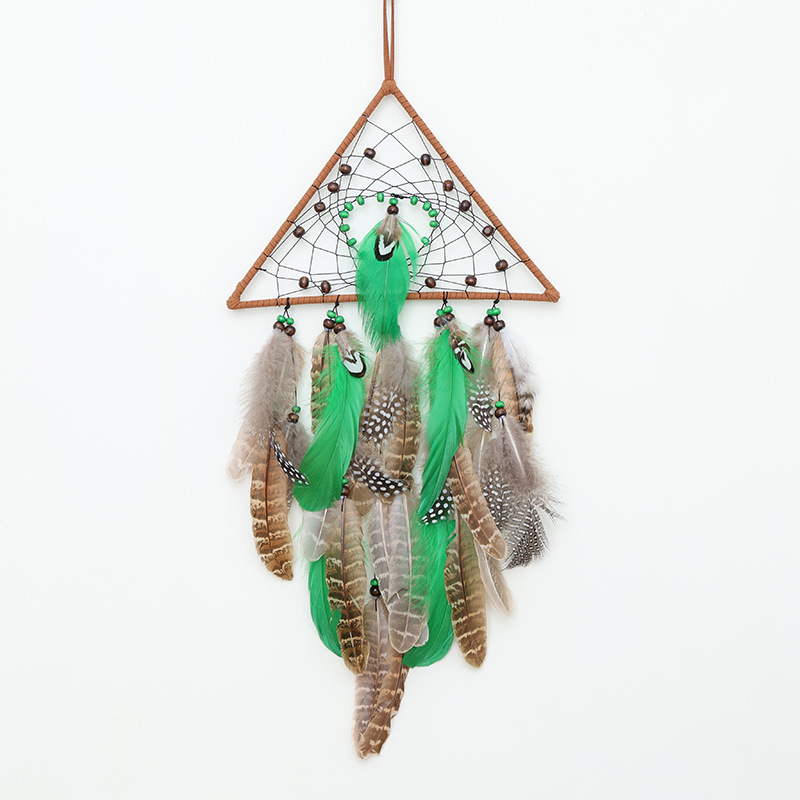 Triangles Boho Forest Dreamcatcher Wind Chime Pendant - INS Style Moonlit Serenity Decor