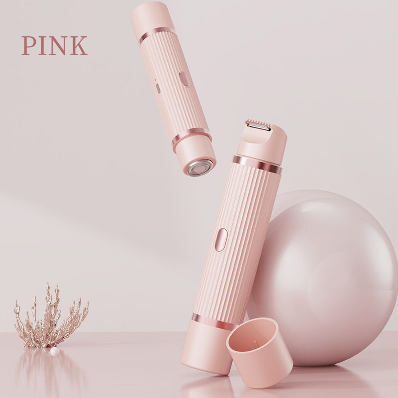 Pink Women’s Double-Headed Electric Shaver - Painless Hair Remover & Trimmer
