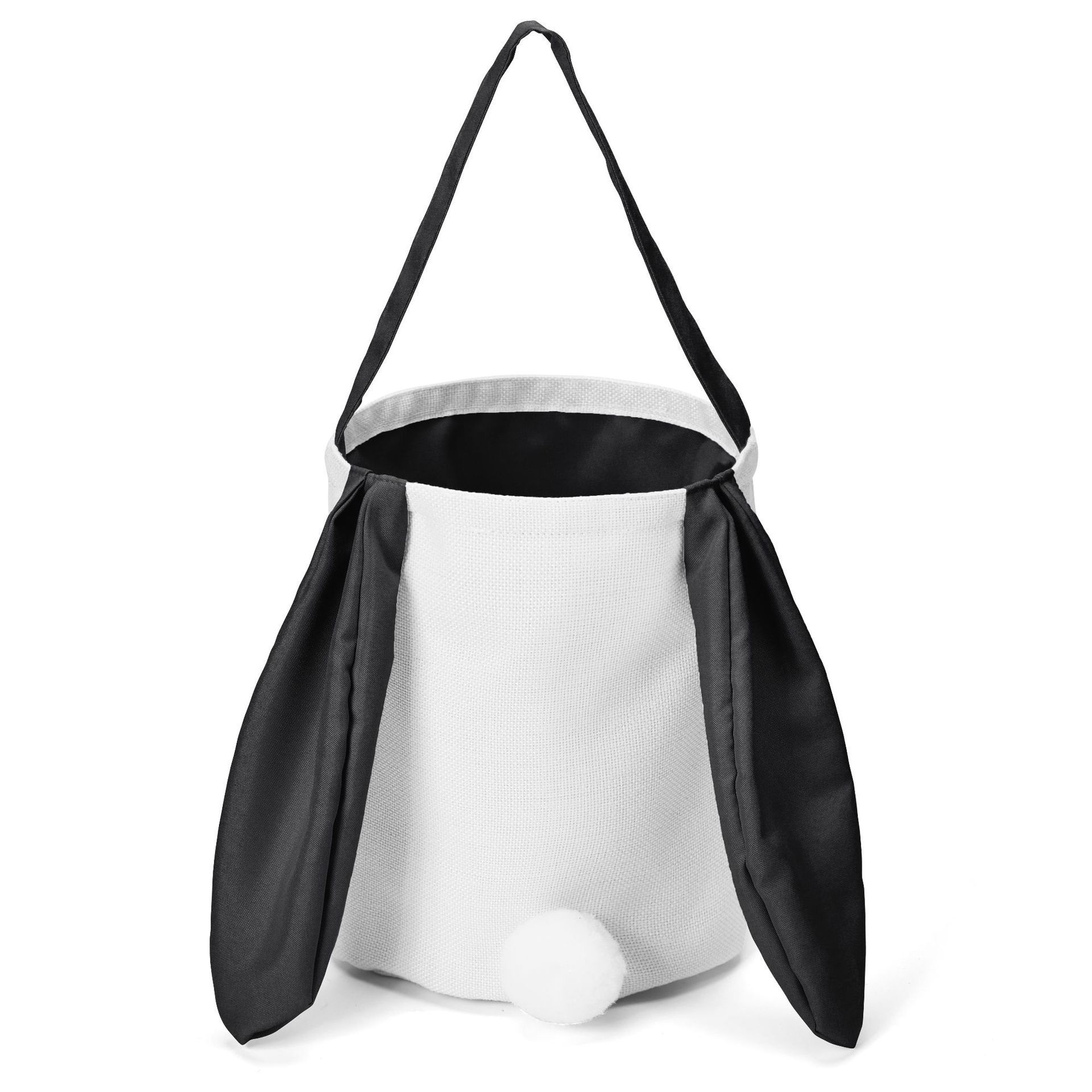 Black Adorable Easter Bunny Ear Tote Bag - Stylish Rabbit-Themed Candy Bag