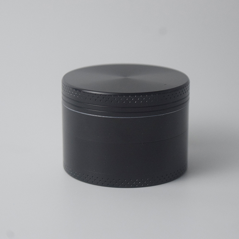 Black Premium 4-Layer Zinc Alloy Herb Grinder - Magnetic Lid & Fine Grinding, 63mm, 162g