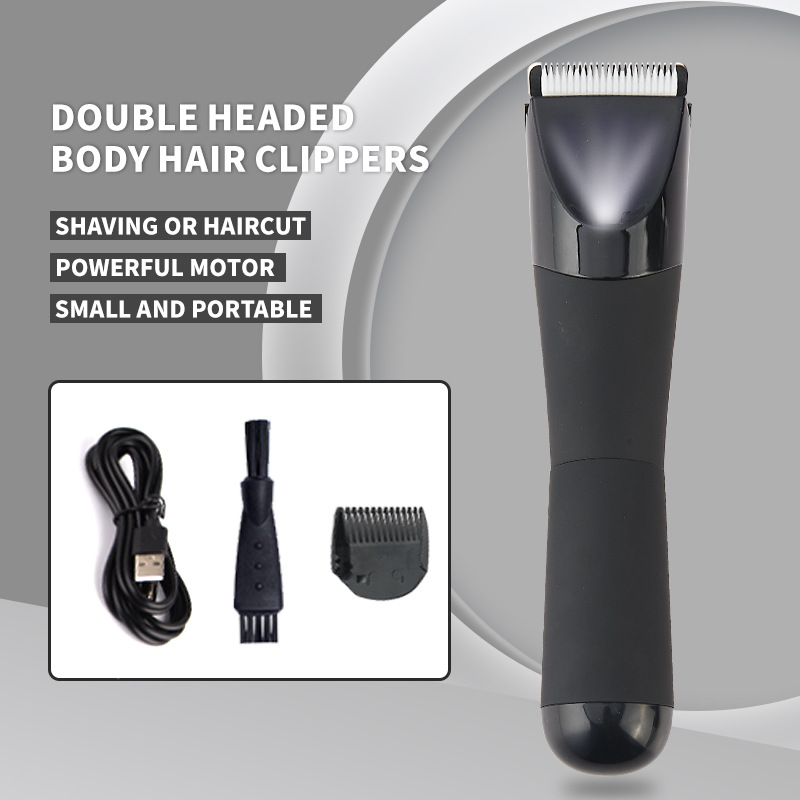 Black Electric Shaver for Women - Painless Hair Remover with USB Charging