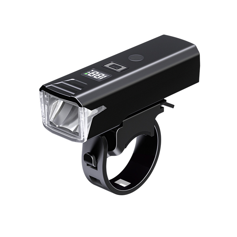 Bike Headlight - Rechargeable LED Bicycle Front Light, 85º Floodlight (Digital display model)