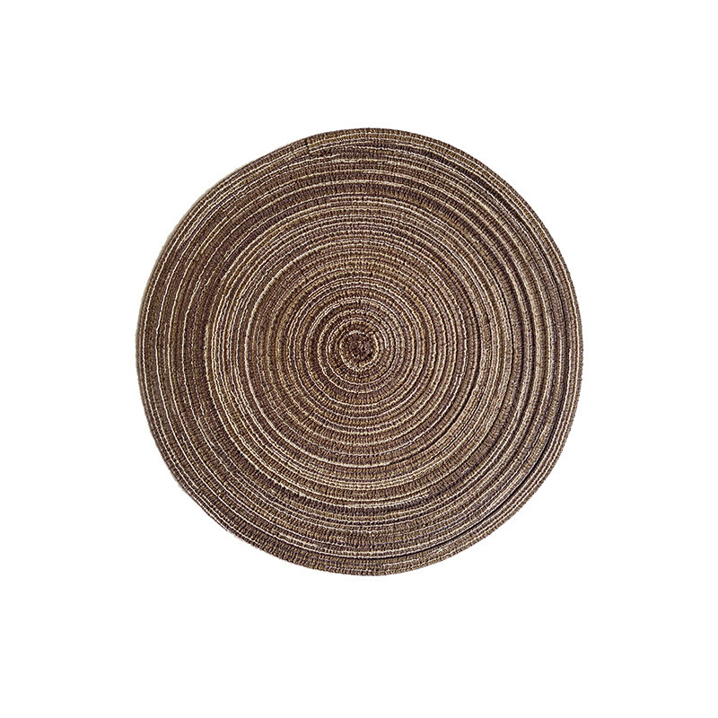 8 Pcs Coffee Woven Round Placemat - Non-Slip, Heat-Resistant Dining Table Mat,  30cm