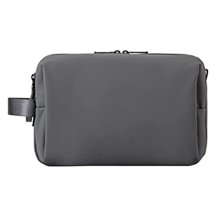Grey Stylish Waterproof Travel Toiletry Bag Organizer - Large Capacity Shaving Kit & Makeup Case(Makeup is a prop for shooting and is not included)