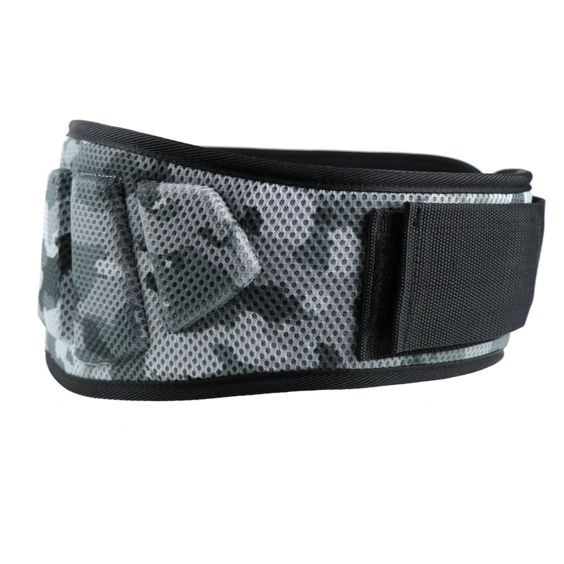 Size XS Grey Camouflage Camo Weightlifting Belt - EVA Nylon Gym Belt for Squats, Deadlifts & Lumbar Support