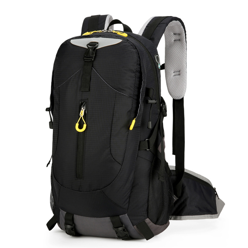 Black Lightweight 30L Hiking Backpack - Water-Resistant Outdoor Daypack for Trekking & Travel