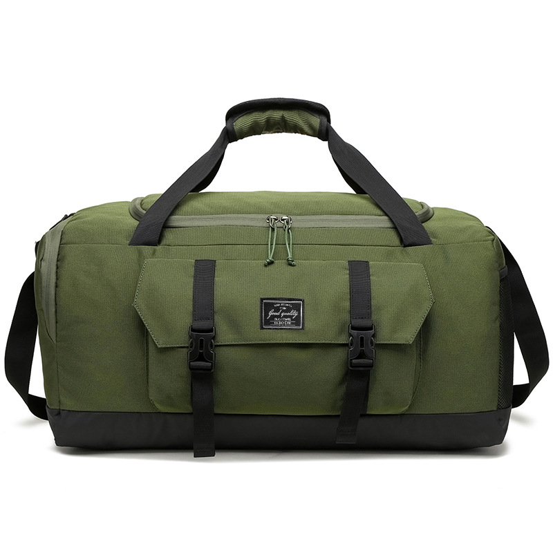 Green Dry Wet Separation Gym Bag - Yoga Fitness Travel Duffel - Shoe Compartment
