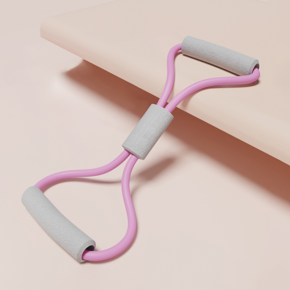 2PCS Purple 20 Pounds Back Stretching Resistance Band - 20x15x5cm Shoulder & Back Trainer with 8-Shaped Pull Rope for Home Workout