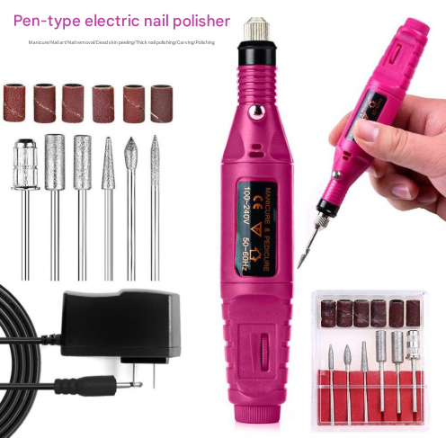 Regular Set Portable Electric Nail Drill Kit - USB Manicure Pedicure Polishing & Shaping Tool Set