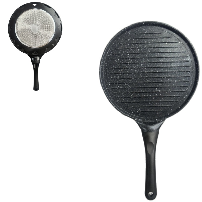 Black Steak Versatile Non-Stick Frying Pan (27cm) - Induction Ready Skillet for Everyday Cooking