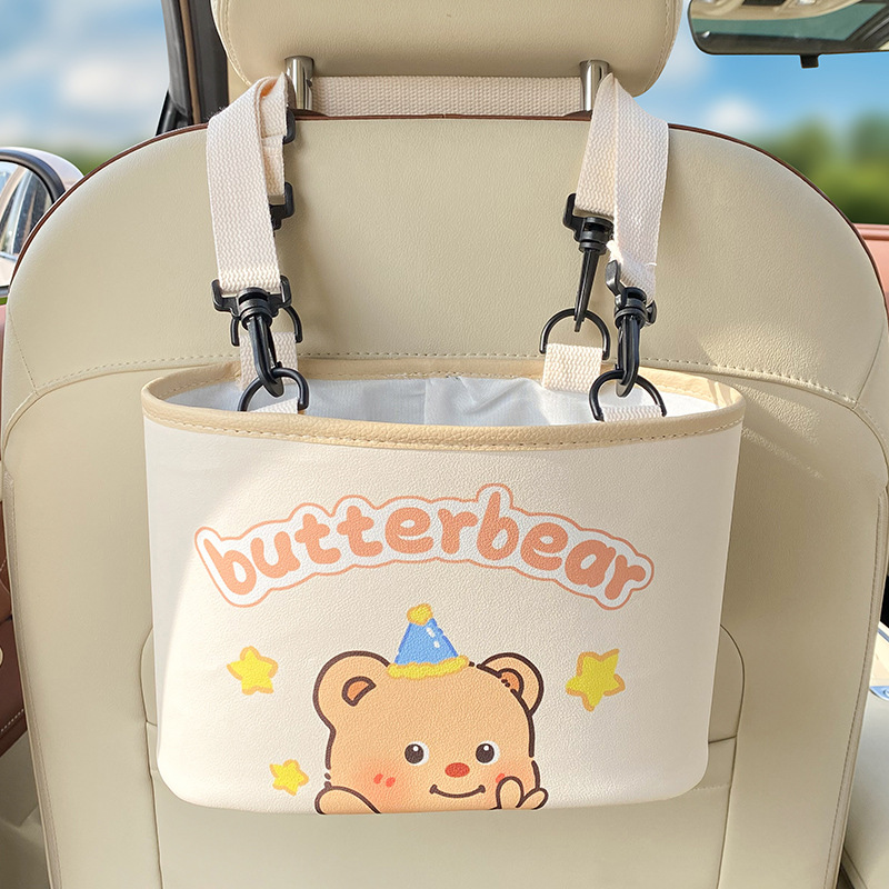 Adorable Bear Car Trash Holder - Keeps Your Car Tidy