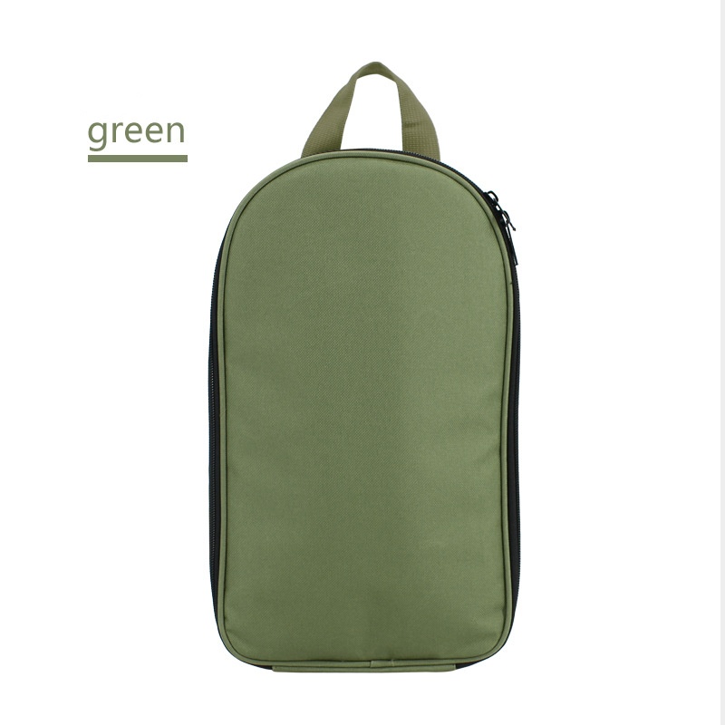 Portable Kitchen Utensil Storage Bag - Lightweight Organizer for Camping and Outdoor Cooking, Green