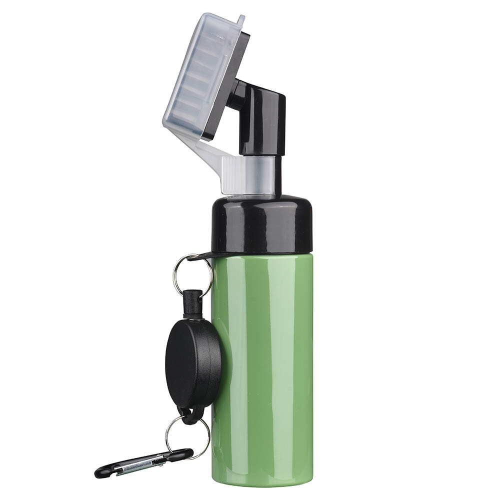 Portable Golf Club Groove Cleaner Brush with Water Spray Bottle & Retractable Keychain(green)