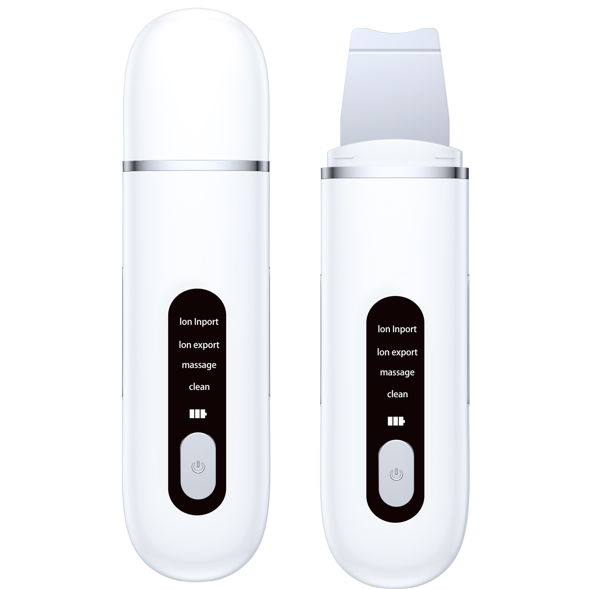 Rechargeable Ultrasonic Facial Spatula - Deep Pore Cleanser & Exfoliator