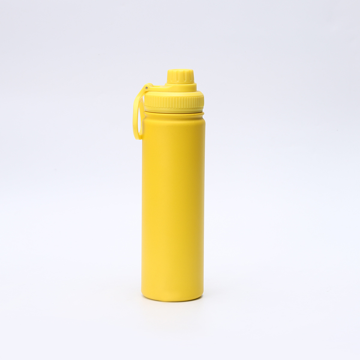 Yellow Portable Travel Thermos Bottle - Leakproof Stainless Steel Flask with Carry Handle (18oz - 540ml)