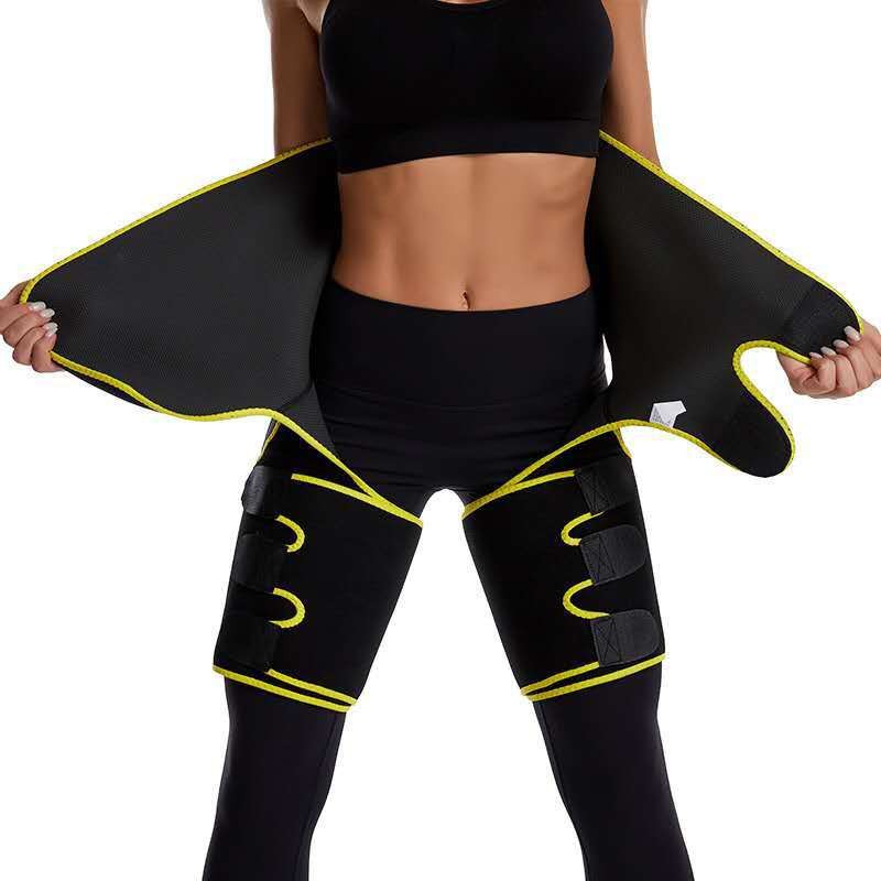 Yellow Women's 3-in-1 Body Shaper: Waist Cincher, Thigh Slimmer, Glute Lifter - Workout Gear (Size : L/XL)