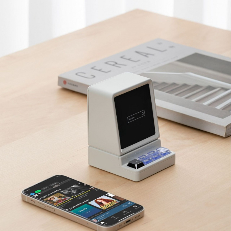 Vintage PC Design Bluetooth Speaker - Portable, Colorful LEDs, Phone Holder