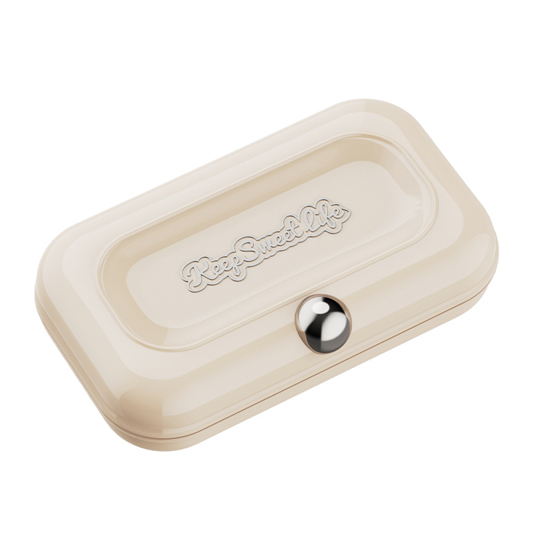 2 Sets Beige Portable 4-Piece Manicure Set - Compact Nail Grooming Kit with Stainless Steel Clippers, File & Stylish Case