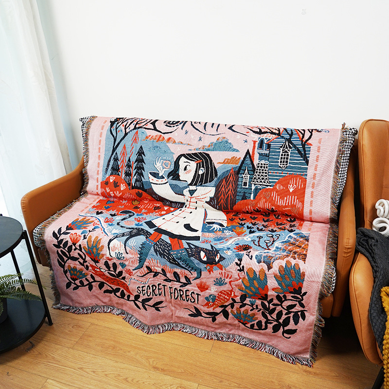 Gothic-Style Line Blanket - Multi-Use Design 130*160cm