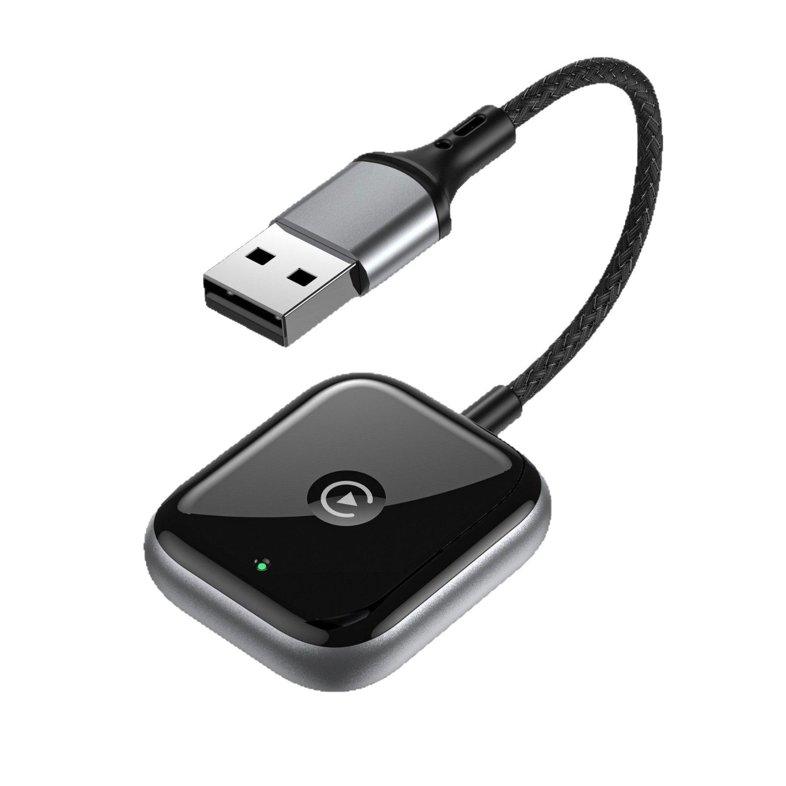 2-in-1 Wireless CarPlay & Android Auto Adapter - Plug & Play Dongle for Cars(Applicable to iPhone-Black)