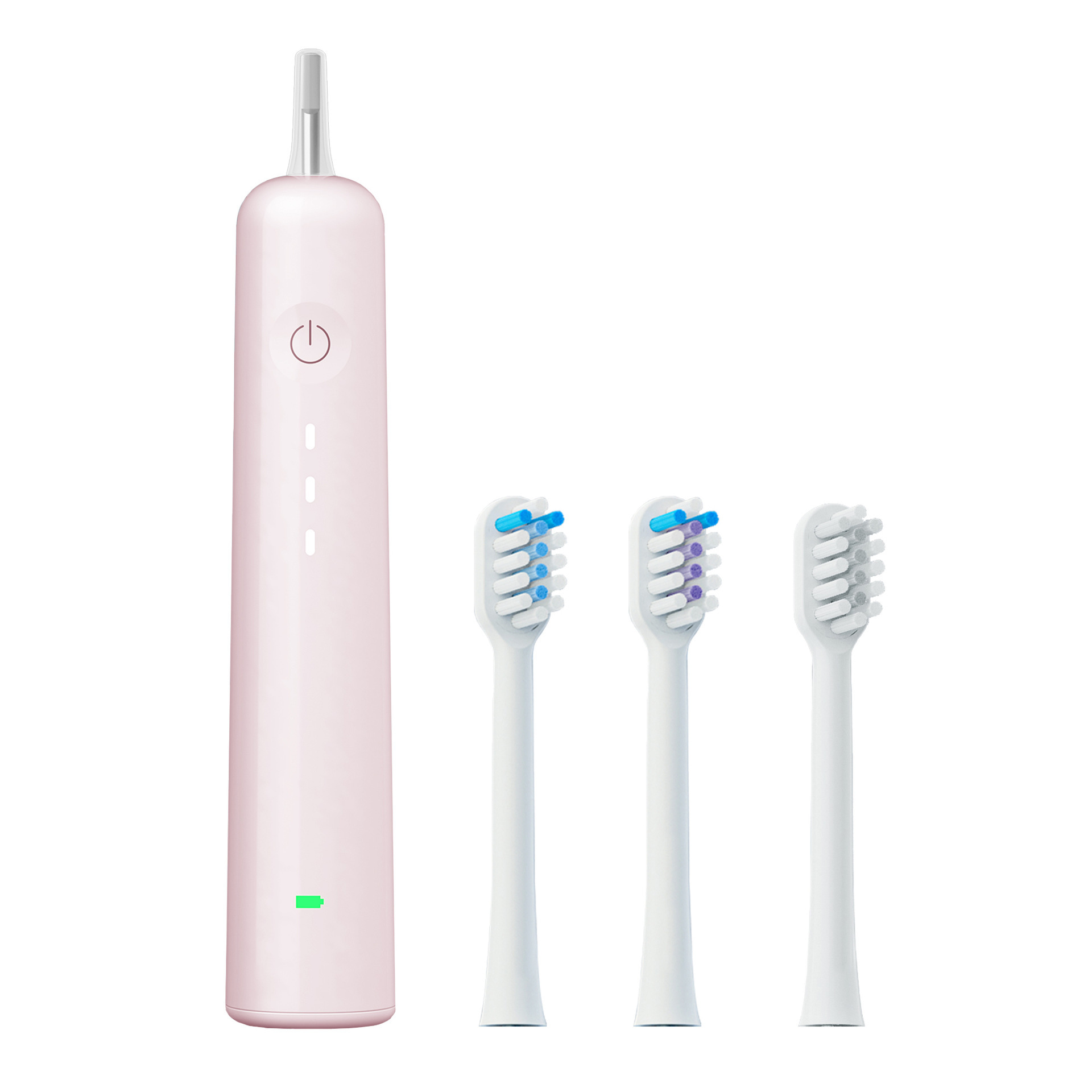 Electric Toothbrush with Ultra-Soft Gum Guard Brush Heads - IPX7 Waterproof, Ergonomic Design(pink)