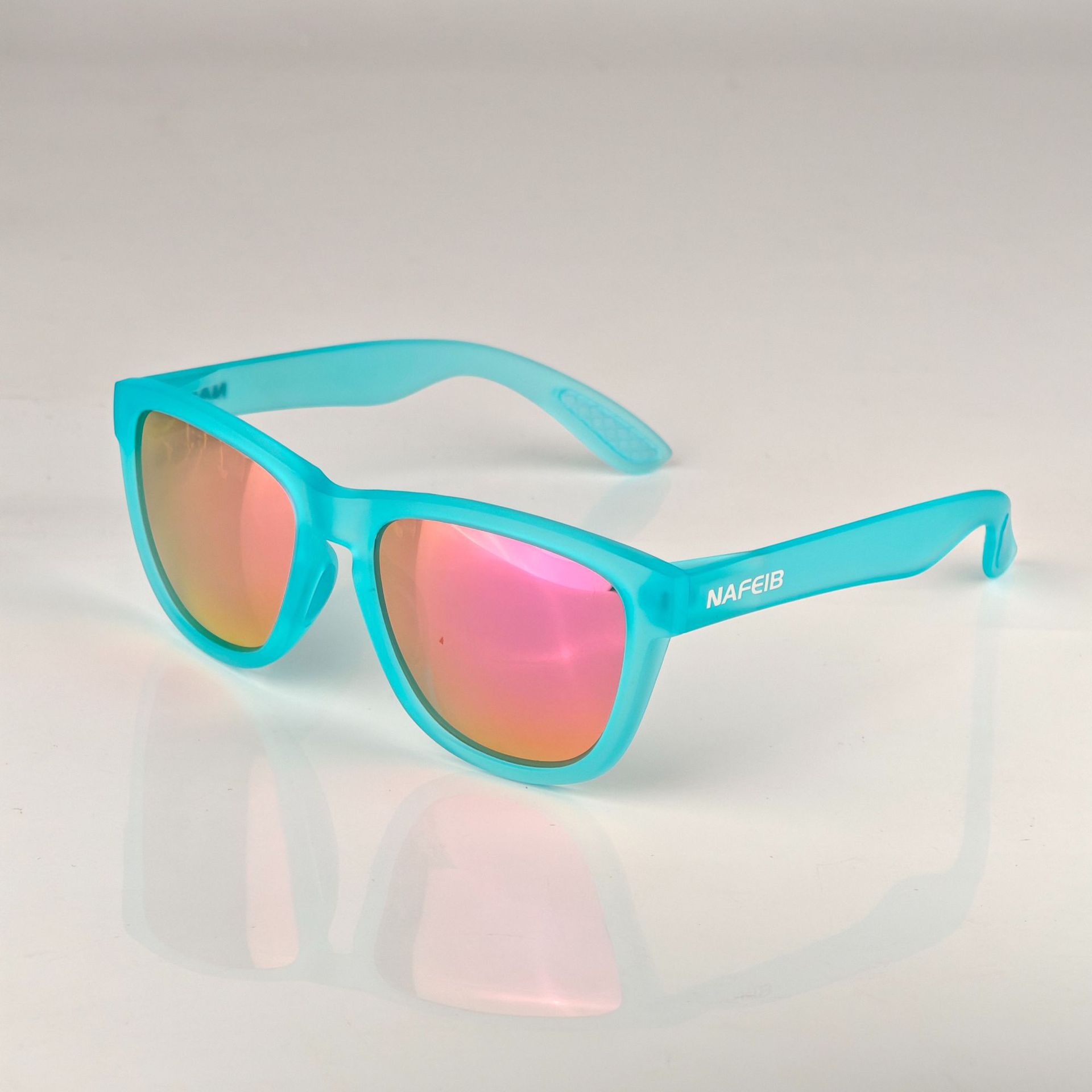 NAFEIB Polarized Sports Sunglasses - Lightweight TR90 Frame, UV400 Protection for Riding & Outdoor Activities(Sky blue)