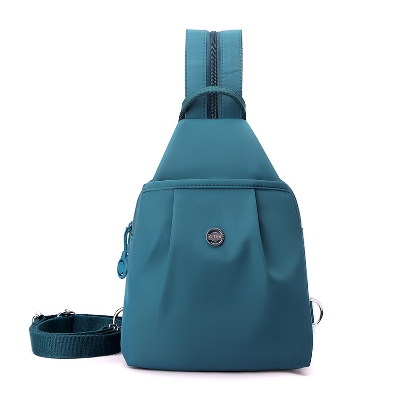Blue Versatile Women's Convertible Mini Backpack & Sling Bag - Stylish Anti-Theft Oxford Cloth Daypack, Fits 9.7in iPad