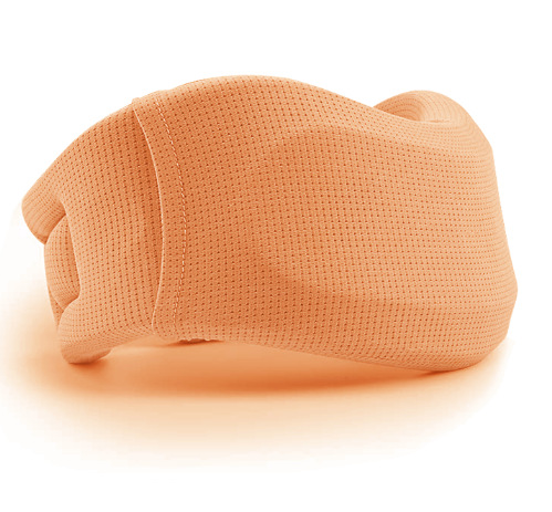 Size M Orange Ergonomic Neck Support Brace - Soft Cervical Collar for Posture Correction and Pain Relief
