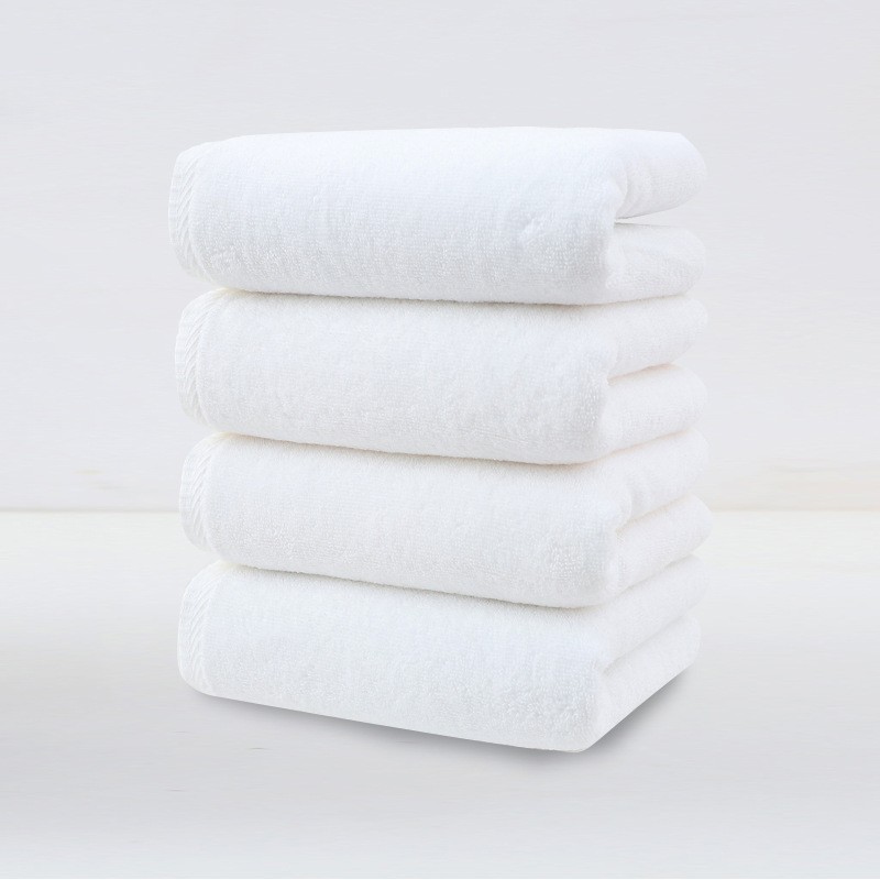 White Plush Cotton Hand Towel Set (4-Pack) - Ultra Soft, Absorbent & Quick-Drying Face Towels for Bathroom