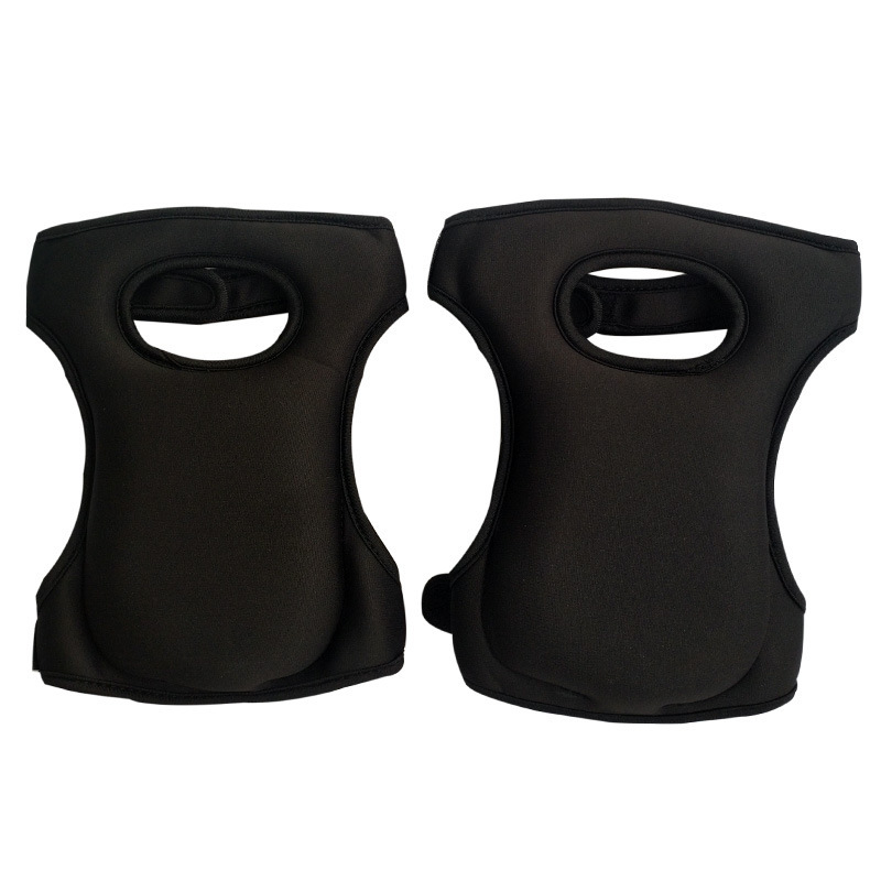 Black Adjustable Gardening Knee Pads - Comfortable Neoprene Knee Protectors for Weeding & Outdoor Work