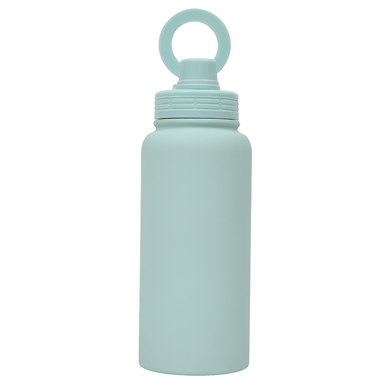 Light Green Premium 35oz Stainless Steel Insulated Sports Bottle with Magnetic Phone Holder Lid